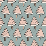 Popsicle melon vintage estivale