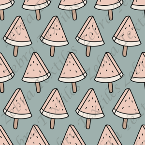 Popsicle melon vintage estivale