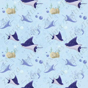 Raie bleue fond bleu