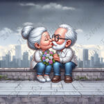 Amour passionnel fond ville