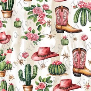 Botte et chapeau de cowboy rose