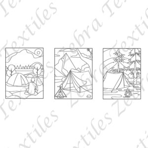 Camping page à dessiner 100% coton