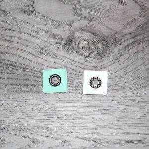 Patch en cuir aqua