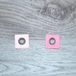 Patch en cuir rose pâle