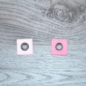 Patch en cuir rose pâle