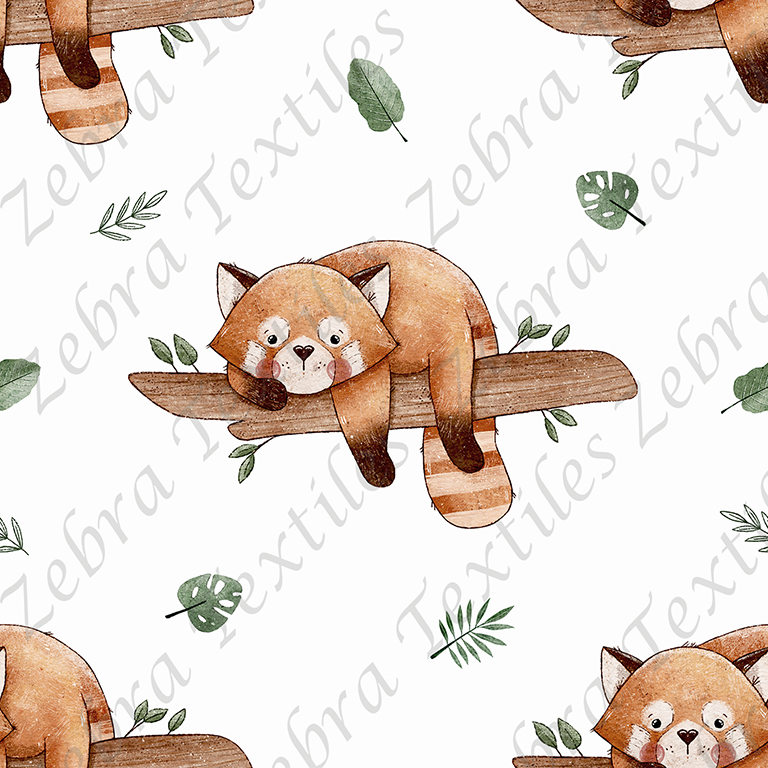 Panda roux sur branche