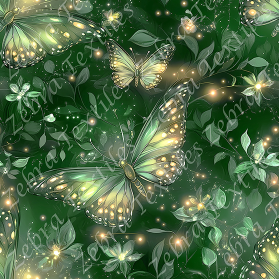Papillon vert lumineux