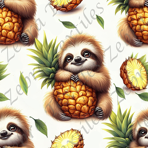 Paresseux et ananas