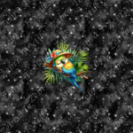 Perroquet dodo fond étoilé