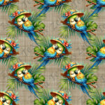 Perroquet dodo fond sable