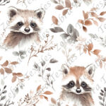 Raton et feuillage neutre