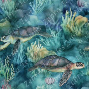 Tortue et algue