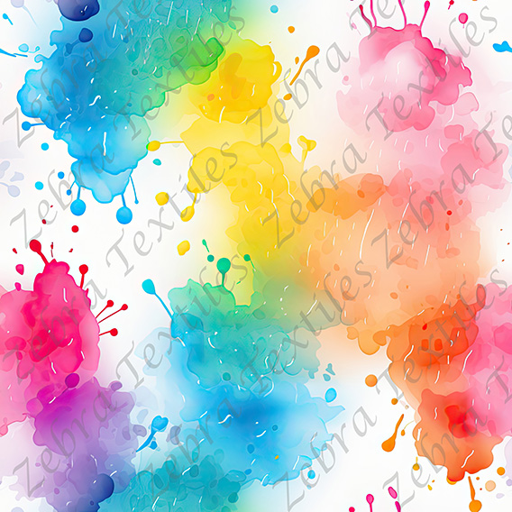 Aquarelle colorée fond blanc