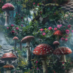 Champignon et sentier magique