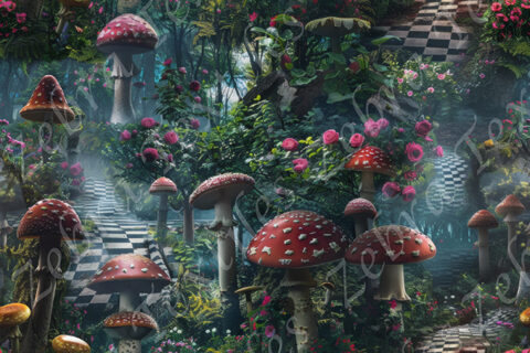 Champignon et sentier magique