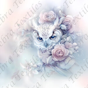 Chouette et rose romantique