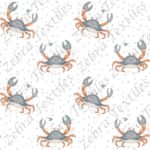 Crabe bleu fond pois