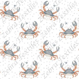 Crabe bleu fond pois