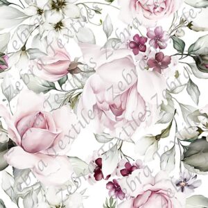 Floral botanique fond blanc