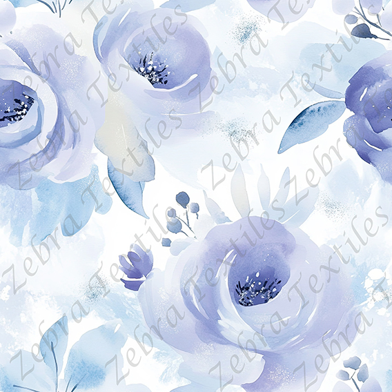 Floral frozen bleu mauve