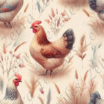 Poule et pampas