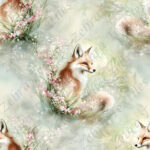 Renard dans le champs lumineux