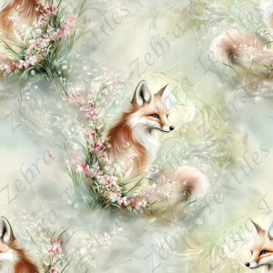 Renard dans le champs lumineux