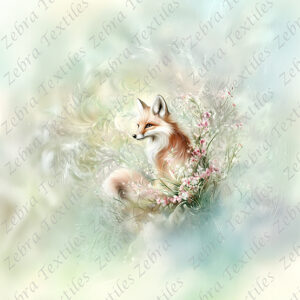 Renard dans le champs lumineux