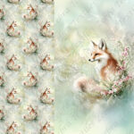 Renard dans le champs lumineux