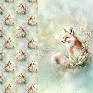 Renard dans le champs lumineux