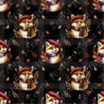 Renard poétique fond plaid
