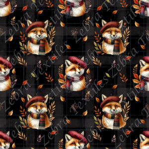 Renard poétique fond plaid
