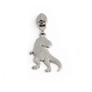 Curseur de fermeture éclair t-rex argent