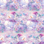 Bonhomme de neige et papillon
