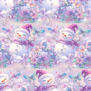 Bonhomme de neige et papillon