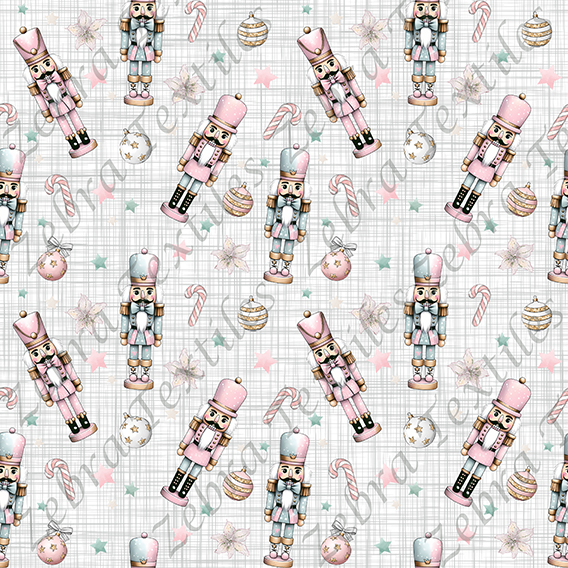 Casse-noisette rose fond lin