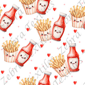 Frite ketchup et coeur
