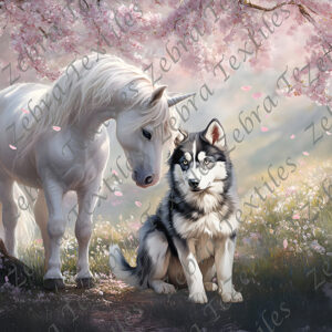 Husky et licorne