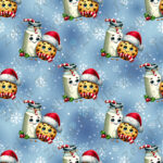 Lait et cookie de Noël fond bleu