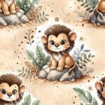Lion sur rocher