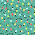 Lumière de Noël fond aqua