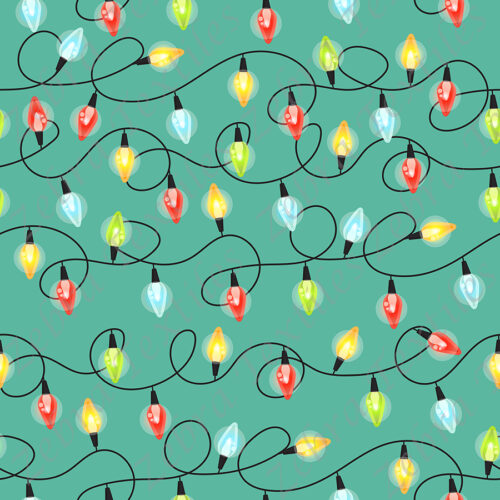 Lumière de Noël fond aqua