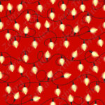 Lumière de Noël fond rouge
