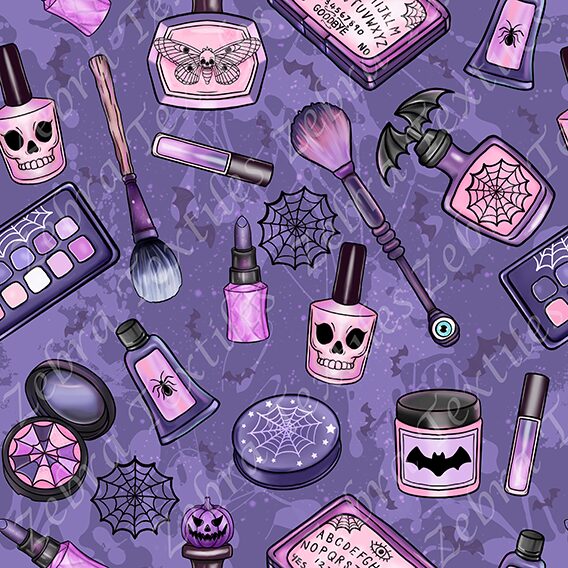 Maquillage effrayant fond foncé