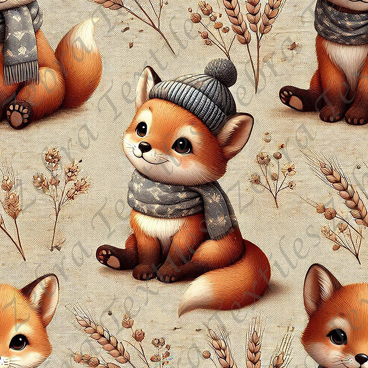 Renard tuque et blé