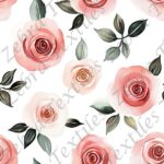 Rose aquarelle fond blanc