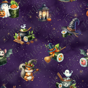 Sushi halloween fond mauve