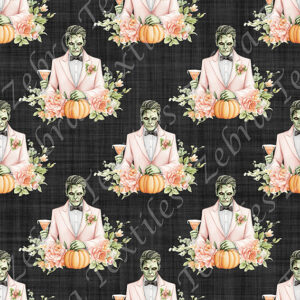 Zombie chic citrouille fond noir
