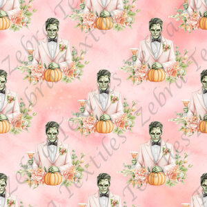 Zombie chic citrouille fond rose