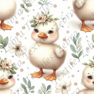 Bébé canard et feuillage